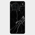 Black Marble Patter Glass Case Cover For Vivo X90 5G