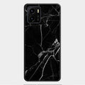 Black Marble Patter Glass Case Cover For Vivo Y01