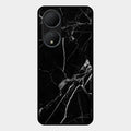 Black Marble Patter Glass Case Cover For Vivo Y100A 5G