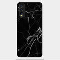 Black Marble Patter Glass Case Cover For Vivo Y12G