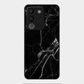 Black Marble Patter Glass Case Cover For Vivo Y200 5G