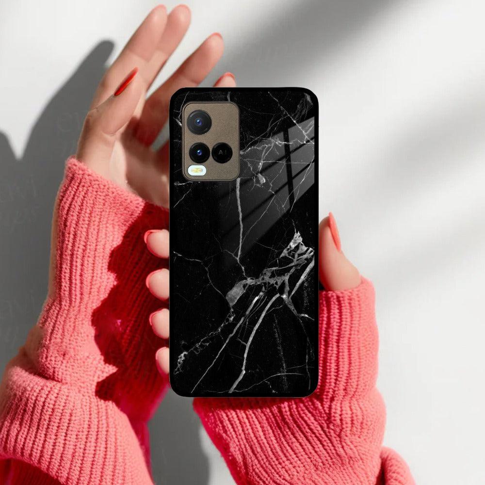 Black Marble Patter Glass Case Cover For Vivo - ShopOnCliQ