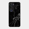 Black Marble Patter Glass Case Cover For Vivo Y29 5G