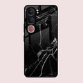 Black Marble Patter Glass Case Cover For Vivo Y31 5G