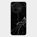 Black Marble Patter Glass Case Cover For Vivo Y39 5G