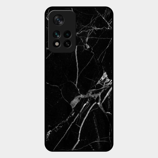 Black Marble Patter Glass Case Cover For Xiaomi 11I 5G