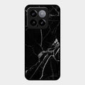 Black Marble Patter Glass Case Cover For Xiaomi 14 5G