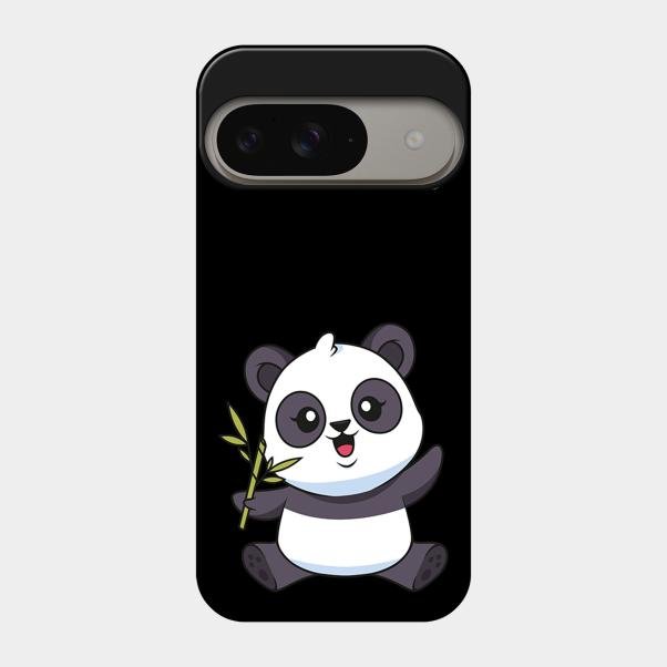 Black Panda Glass Phone Case For Google Pixel 9 5G