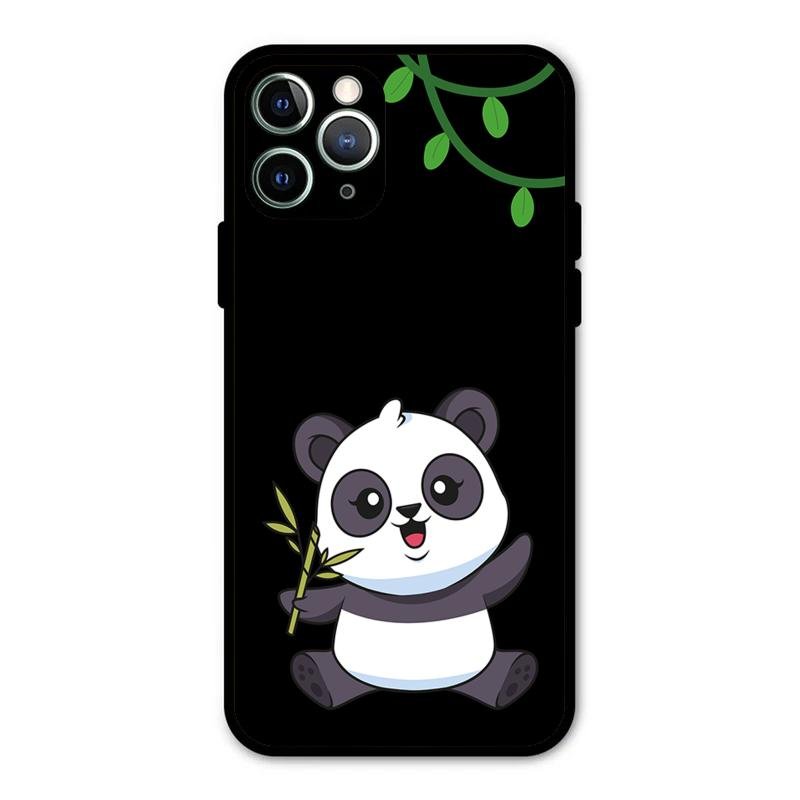 Black Panda Glass Phone Case For iPhone 11 Pro Max