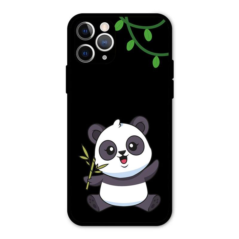 Black Panda Glass Phone Case For iPhone 11 Pro