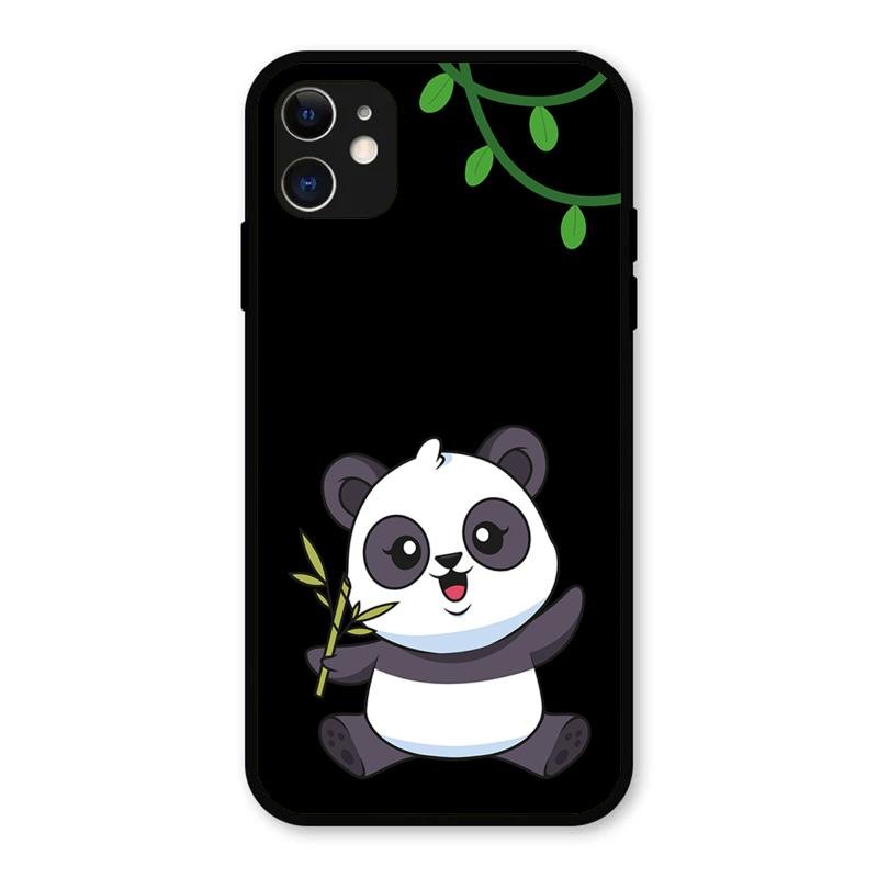 Black Panda Glass Phone Case For iPhone 11