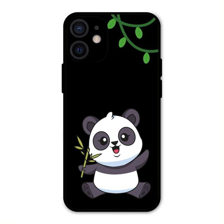 Black Panda Glass Phone Case For iPhone 12 mini
