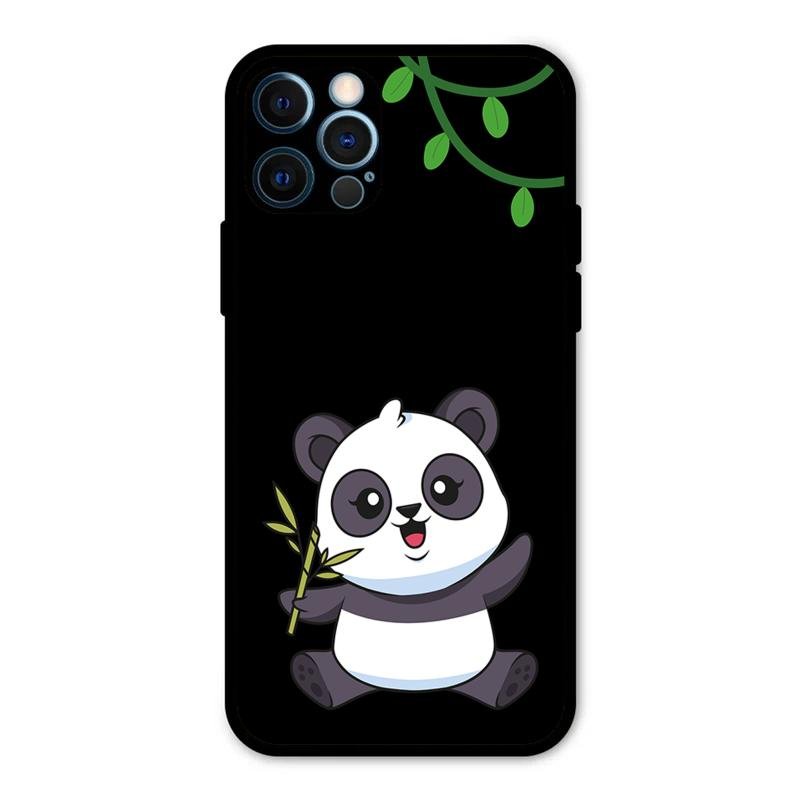 Black Panda Glass Phone Case For iPhone 12 Pro Max