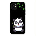 Black Panda Glass Phone Case For iPhone 12
