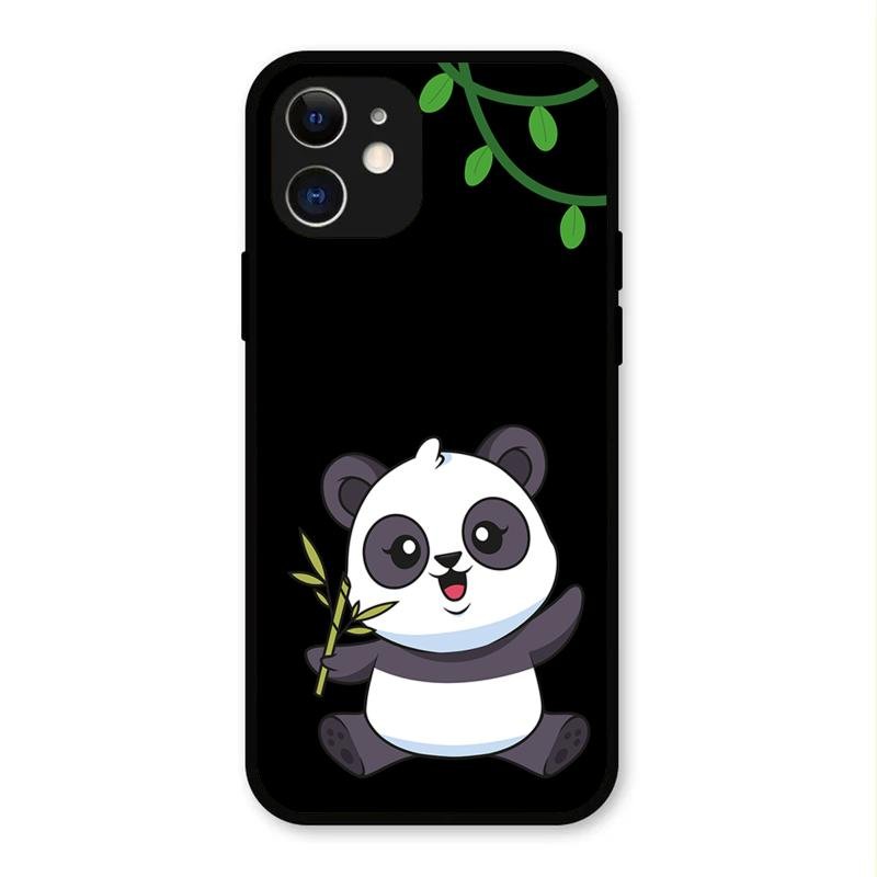 Black Panda Glass Phone Case For iPhone 12