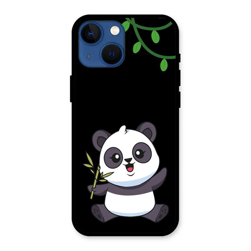 Black Panda Glass Phone Case For iPhone 13 mini