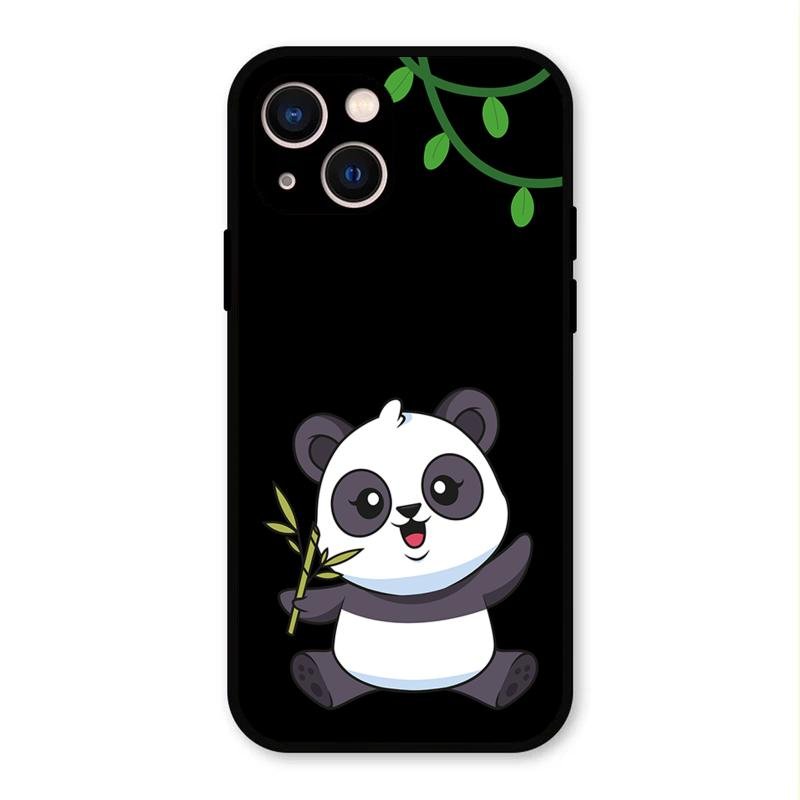 Black Panda Glass Phone Case For iPhone 13