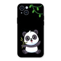 Black Panda Glass Phone Case For iPhone 14 Plus