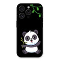 Black Panda Glass Phone Case For iPhone 15 Pro Max