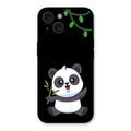 Black Panda Glass Phone Case For iPhone 15