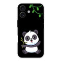 Black Panda Glass Phone Case For iPhone 16