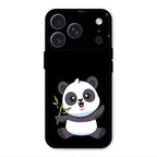 Black Panda Glass Phone Case For iPhone 17 Pro Max
