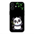 Black Panda Glass Phone Case For iPhone 17