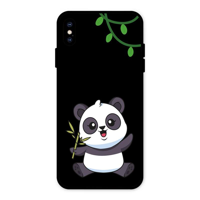 Black Panda Glass Phone Case For iPhone XS Max