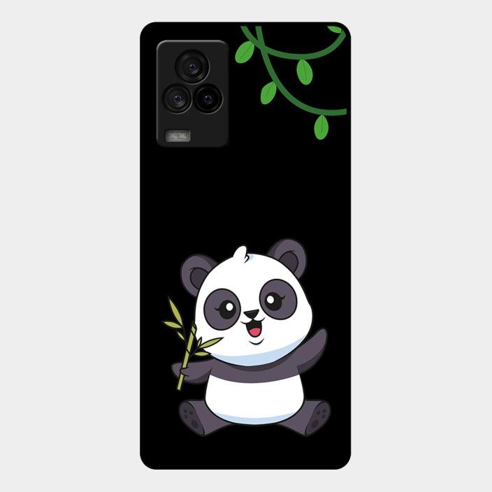 Black Panda Glass Phone Case For Iqoo 7 Legend 5G