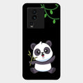 Black Panda Glass Phone Case For Iqoo Neo 7 Pro 5G