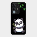 Black Panda Glass Phone Case For iQOO Z10x 5G