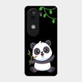 Black Panda Glass Phone Case For Iqoo Z9S 5G
