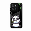Black Panda Glass Phone Case For Motorola Edge 50