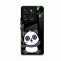 Black Panda Glass Phone Case For Motorola Edge 60 Stylus 5G