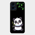 Black Panda Glass Phone Case For Motorola G45 5G