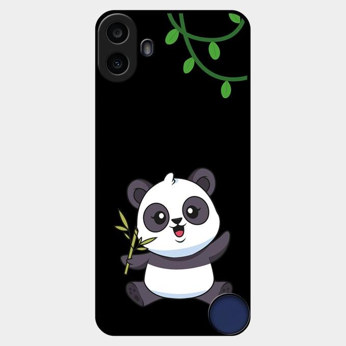 Black Panda Glass Phone Case For Nothing Cmf Phone 1