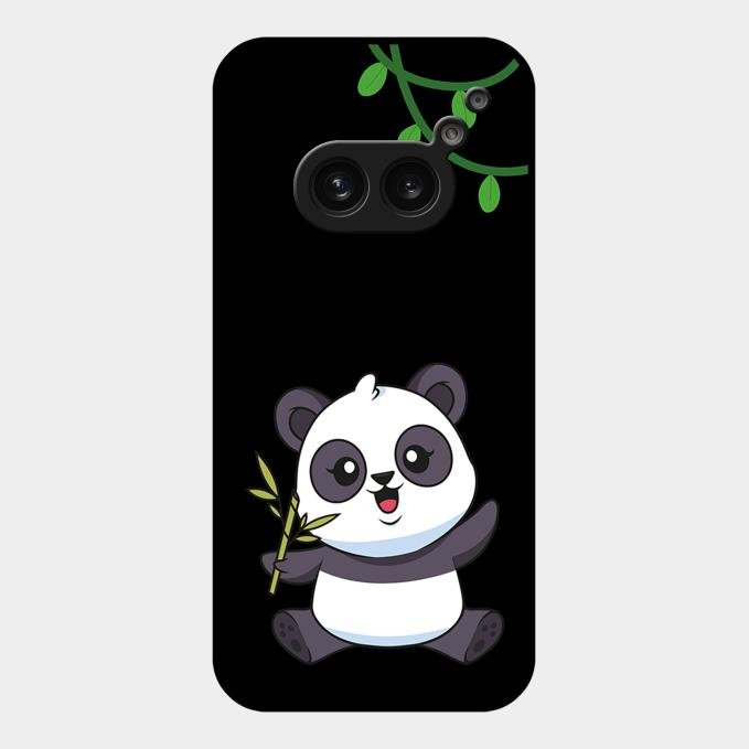 Black Panda Glass Phone Case For Nothing Phone 2A 5G
