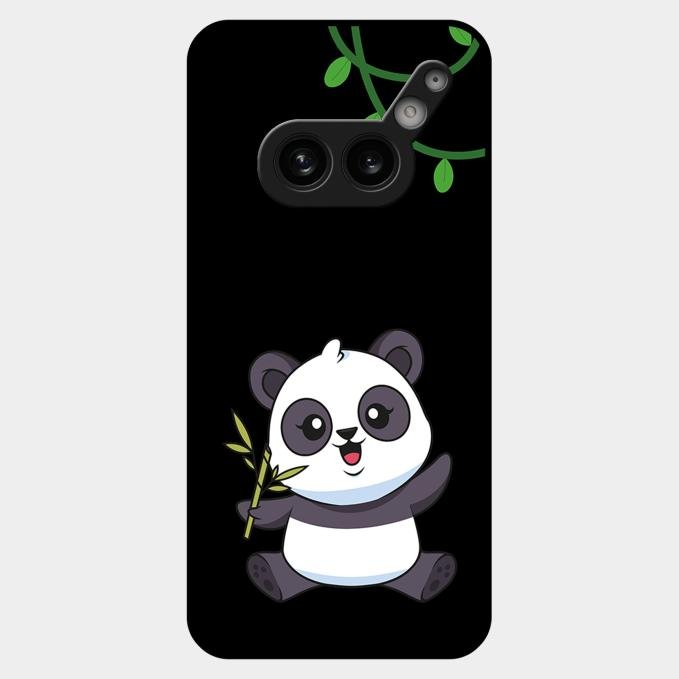 Black Panda Glass Phone Case For Nothing Phone 2A Plus