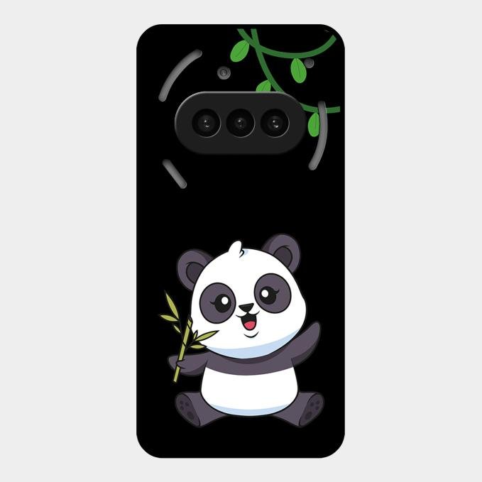 Black Panda Glass Phone Case For Nothing Phone 3A 5G