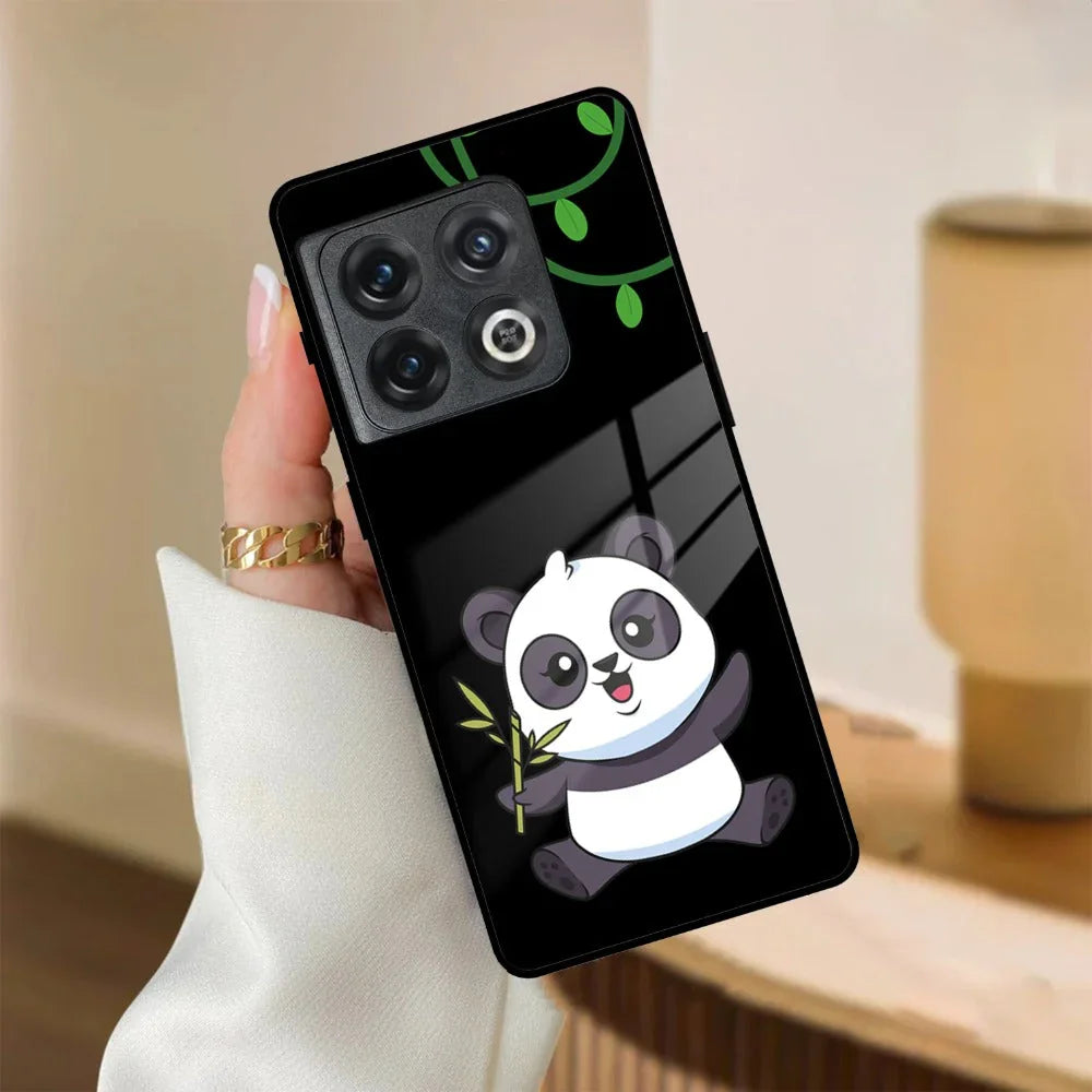 Black Panda Glass Phone Case For OnePlus 10T - ShopOnCliQ