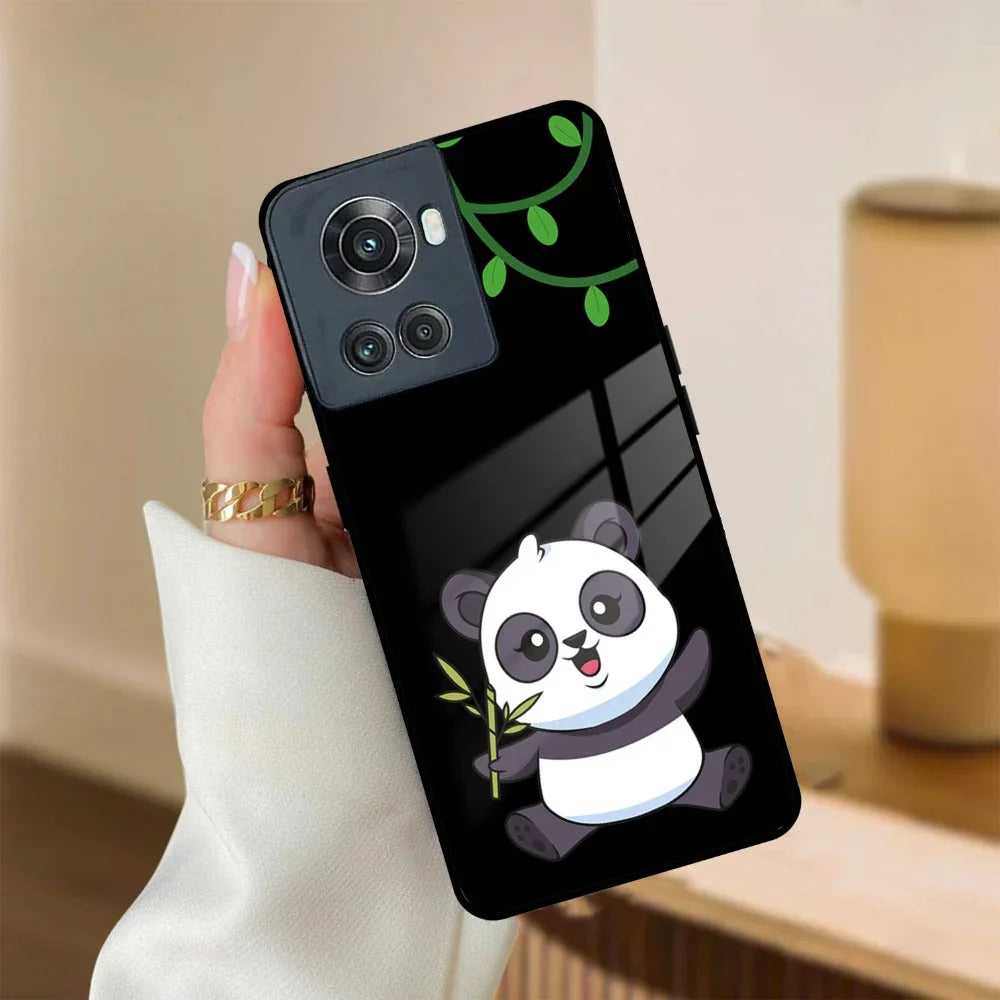 Black Panda Glass Phone Case For OnePlus 10T - ShopOnCliQ