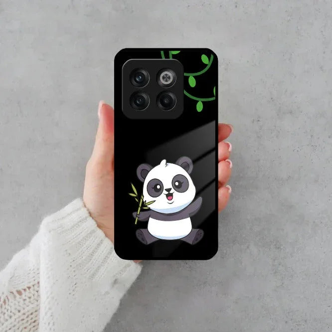 Black Panda Glass Phone Case For OnePlus 10T - ShopOnCliQ