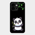 Black Panda Glass Phone Case For Oneplus 13S 5G