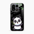 Black Panda Glass Phone Case For OnePlus 15 5G