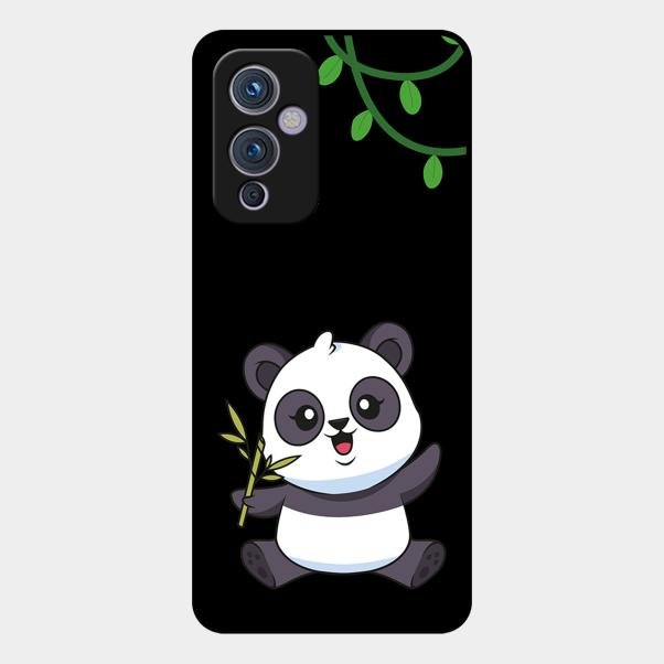 Black Panda Glass Phone Case For Oneplus 9 5G