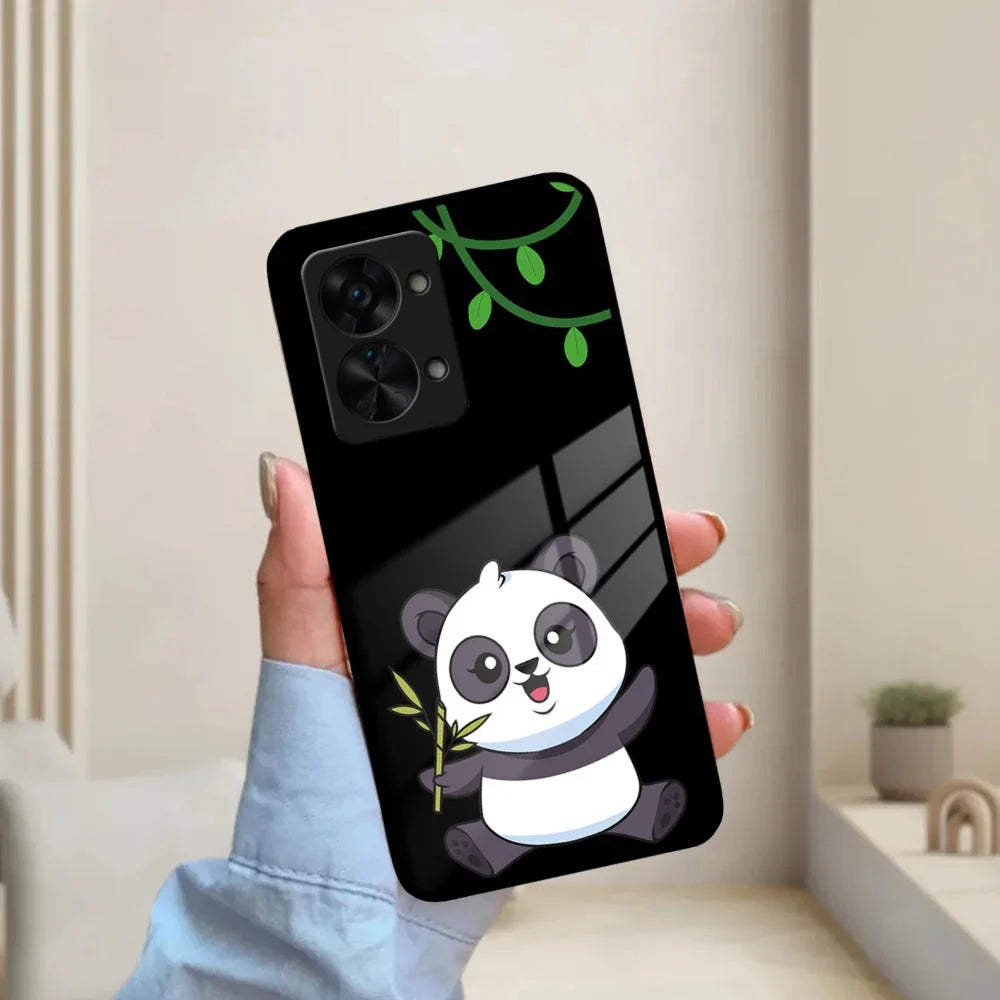 Black Panda Glass Phone Case For OnePlus 10T - ShopOnCliQ
