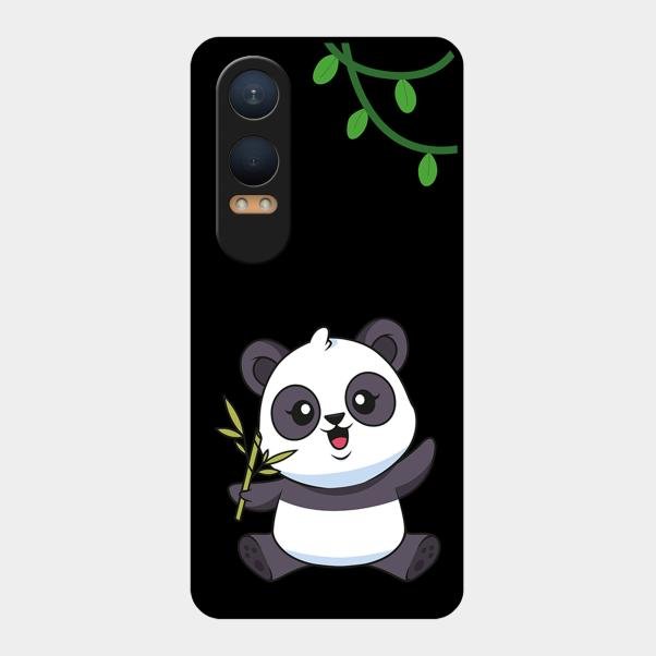 Black Panda Glass Phone Case For Oneplus Nord Ce 4 Lite 5G