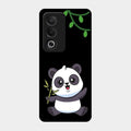 Black Panda Glass Phone Case For Oppo A3 Pro 5G