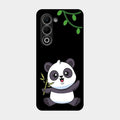 Black Panda Glass Phone Case For Oppo A5 5G