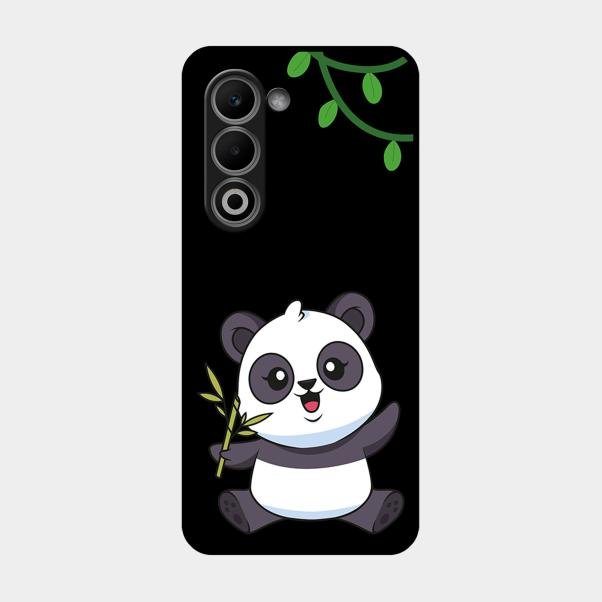 Black Panda Glass Phone Case For Oppo A5 5G